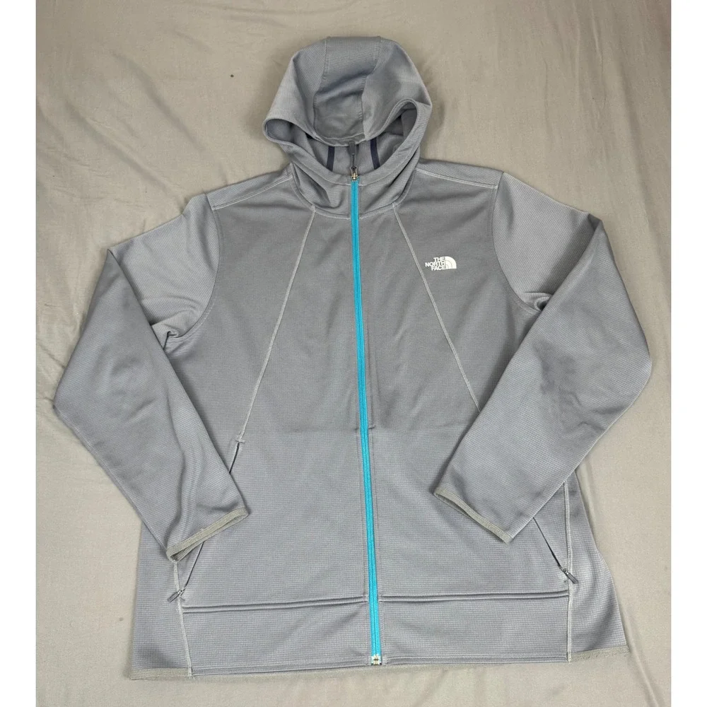 The North Face Mens Proteus Hoodie Gray Full Zip Active Jacket NF0A2SZF XL